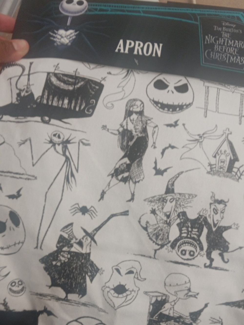 Disney Black & White The Nightmare Before Christmas Kids Apron